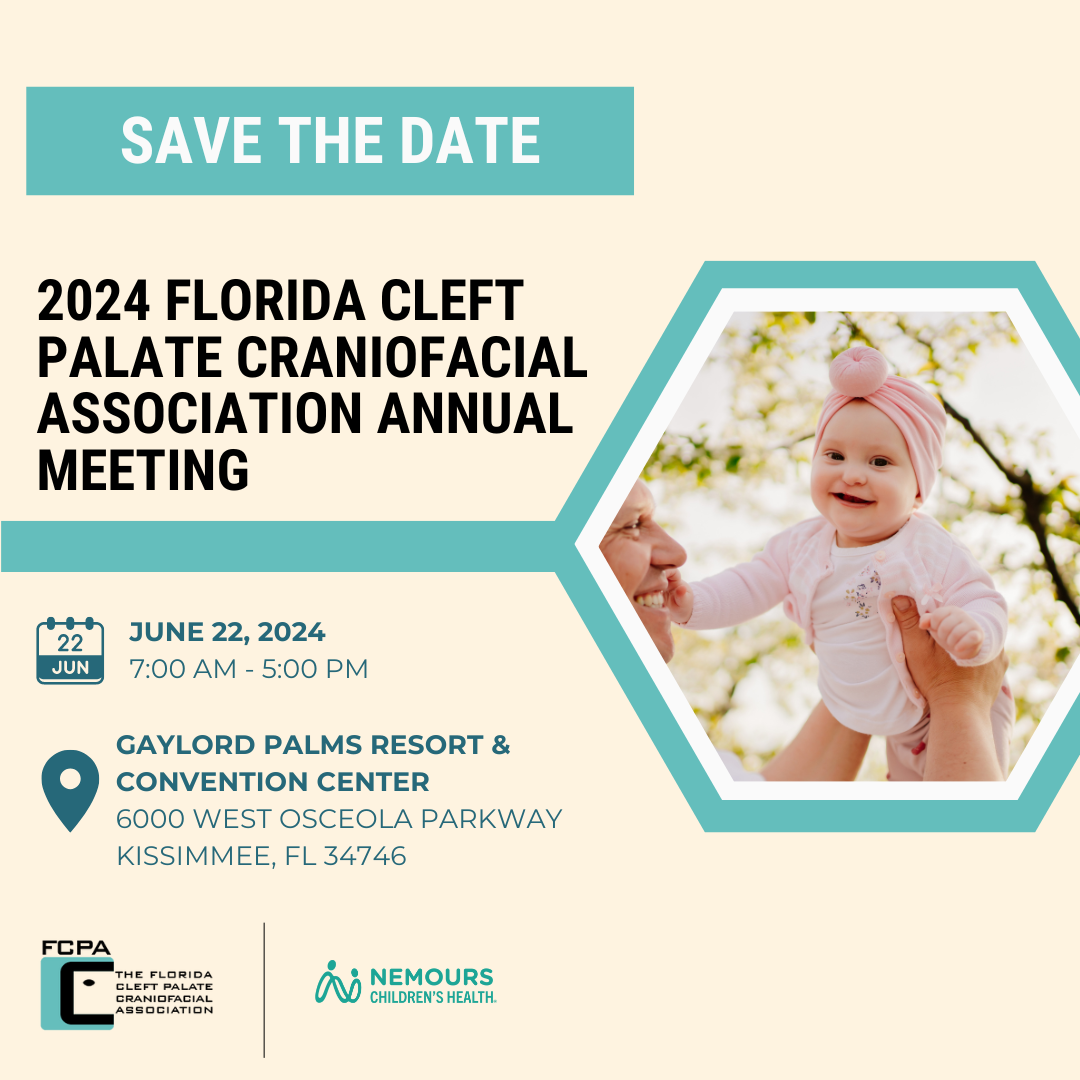 FCPA 2024 Annual Meeting Save the Date Florida Cleft Palate Conference